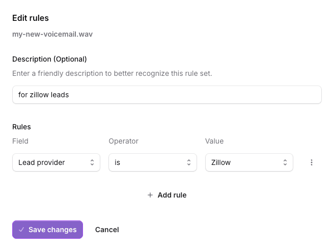 Dynamic voicemail screenshot 2